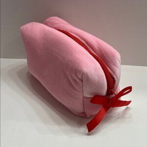 Pink Velvet Cosmetic Bag